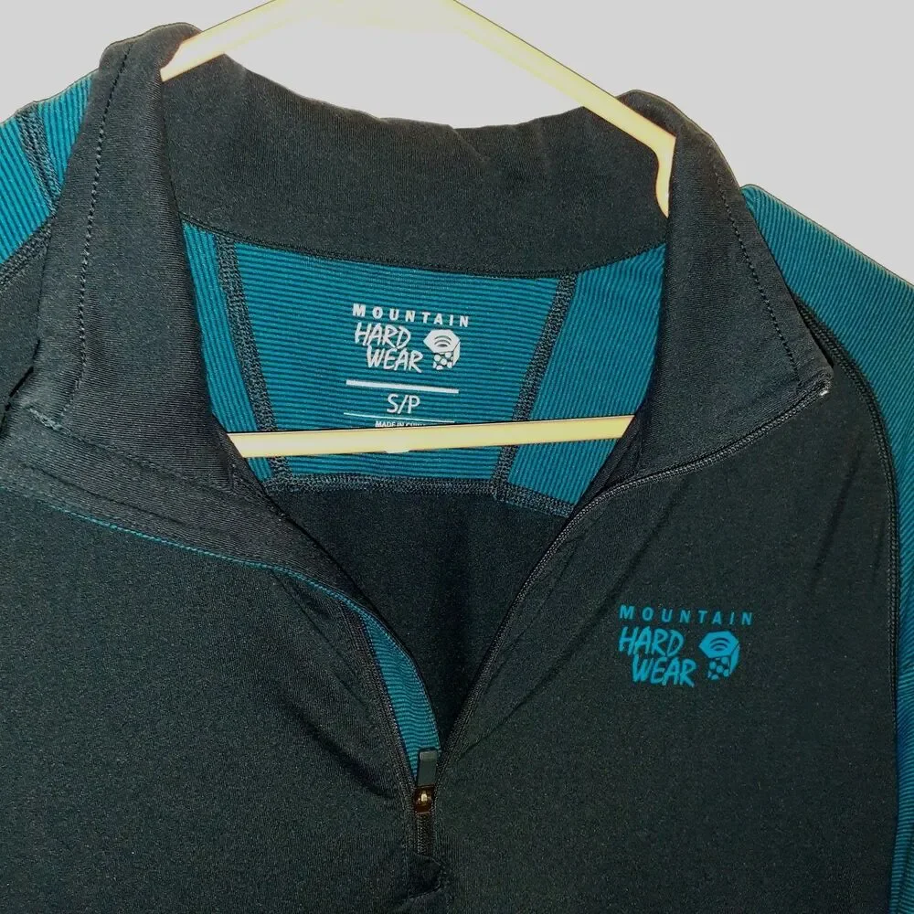 Mountain Hardwear top men's small s Navy Blue 1/4 Zip Pullover Long Sleeve shirt